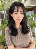 ワイドバング/30代20代40代/黒髪ロング