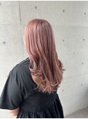 ピンクベージュハイトーンカラー大人可愛いブリーチ20代30代40代