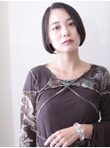 ナチュラルボブ×大人ショートボブ×前髪なし 20代30代40代50代