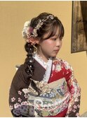 【人気No. 1】 成人式へアセット編み下ろしスタイル♪