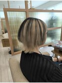 抜け感♪ハイライトショートカットグレージュウルフカット