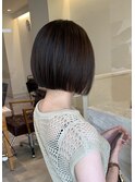ミニボブ　ヘイリーボブ　切りっぱなしボブ　髪質改善縮毛矯正