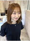 【haruna】ベージュ/内巻きボブ/ふんわりボブ/
