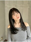 オリーブグレージュ×レイヤーカット【綱島/縮毛矯正/髪質改善】