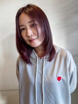 アンドファインヘアービューティー(AND FINE hair beauty) ボルドーカラー×レイヤーカット