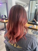 ラッキーヘア 加古川(Lucky Hair)&nbsp;pinkバレイヤージュカラー【芝崎】【ラッキーヘア加古川】