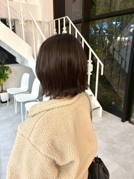 ジュベ 別府店(juve.) 別府ショートボブ顔まわりレイヤーカット髪質改善カラー30代