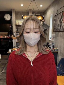 ハク(haku) 韓国風くびれレイヤーボブ×ミルクティー