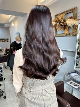 オズ 郡山桑野店(OZ) 顔まわりレイヤーで大人可愛いブラウン