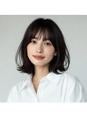 小顔見え顔周りレイヤーミディ