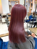 バランス 新宿(balance)&nbsp;ロイヤルチェリー×ロング×Wカラー[新宿/髪質改善]