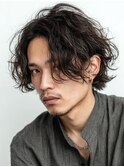 ツイストスパイラル/センターパート/パーマ/メンズ/爽やか