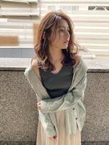 チェレ ブラン 堺東店(Chere brun) 30代ロングくびれレイヤー・ハッシュレイヤー・ブラウンベージュ