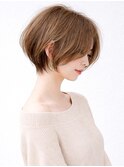 20代30代40代50代髪質改善ミルクブラウンナチュラルショート