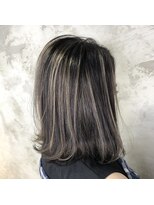 アポロ 横浜駅店(apollo)&nbsp;肩ボブ x ハイライト x グレージュ