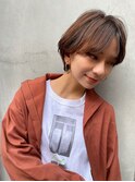 【藤原三知代】大人ショートアッシュブラウン