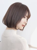 デイジー インデックスヘア 大島店(DAISY index hair) Aバング ワンカールウェーブ ひし形シルエット シア―ベージュ