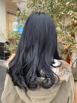 リシェールグリーン 越谷花田店(RICHAIR GREEN)&nbsp;暗すぎないブルーブラック×ラフカールロング