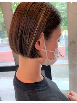 ナタン 自由が丘(NATHAN) ロブヘア×グレイアッシュ×ボブショート×小顔補正立体カット