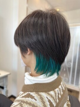 エルベ  茨大前店(elve) ダブルカラー×エメラルドグリーン