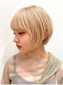 30代40代大人女性/前髪ありショートボブ/ショートヘア/髪質改善