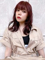 カナン 銀座(CANAAN)&nbsp;【韓国スタイル】チェリーレッド×鎖骨下くびれミディ