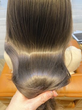 ベル バイ マグ 諏訪店(belle by Mag) 代30代40代髪質改善カラーアッシュベージュ艶感ロングヘアー