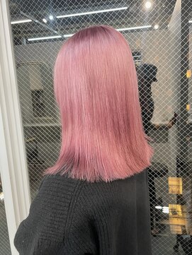 ラニヘアサロン(lani hair salon) ピンクカラー/ケアブリーチ/ハイトーン/ボブ/ダブルカラー