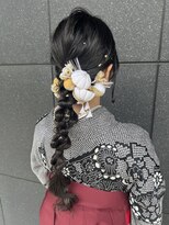 プランツヘアー&nbsp;＜成人式、卒業式ヘアセット＞編みおろしアレンジ