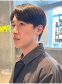 ビジネス　メンズショート　ツーブロック　黒髪　20代30代