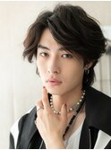 前髪長めが◎無造作セクシーなグレーベージュウルフE草加