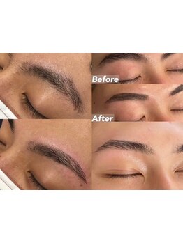 ヘアスタイルはもちろん、自分ではケアが難しい眉のお手入れはプロにお任せ！朝のセットも楽にキマル◎