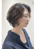くびれショートひし形ショートボブエアリーカールイメチェン