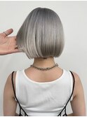 【GEEKS渋谷】ハイトーンボブ/夏カラー/ホワイトシルバー/透明感