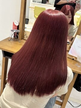 ラビスモア(Lovis moa) 切りっぱなしボブ/ピンクブラウン/エアリーロング/美髪のススメ