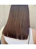 ミルクブラウン黒髪ボブルフネビージュ小顔ヘアワンレン