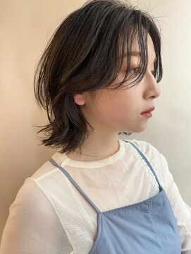 ノラギンザユー(NORA GINZA/U) 外ハネぱつっとボブ外ハネボブパーマ顔まわりレイヤーボブウルフ