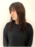 ミディアムレイヤー/レディースパーマ/顔まわりレイヤー