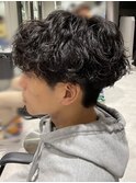 【波巻きパーマ】マッシュ/メンズパーマ/メンズカット/池袋