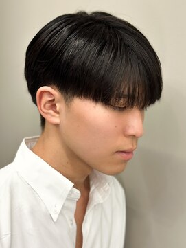 エルマーク 神戸三宮(L-MARK) シースルーマッシュナチュラルマッシュメンズ韓国ツーブロック