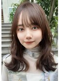 レイヤーカットロングレイヤー韓国シースルーバング