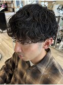 メンズマッシュパーマニュアンスパーマスパイラルパーマ刈り上げ