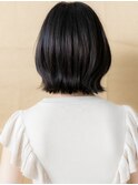 似合わせカット美髪黒髪外ハネミニウルフボブ308W越谷20代30代