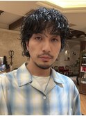 マレットヘア ソフトウルフ メンズヘア メンズパーマ 銀座