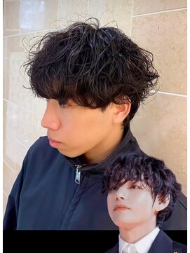 ケアシンサイバシ(CARE shinsaibashi) 無造作シャドウパーマ