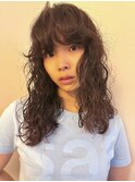 【A line perm】前髪パーマ_ウェーブパーマ_ミディアムパーマ