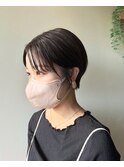 大人かわいい小顔ショート×透明感カラー