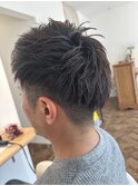 ツーブロックショート