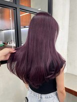 ニコ トウキョウ 渋谷(nico TOKYO)&nbsp;ダブルカラーチェリーレッドピンクブラウン韓国レイヤーロング