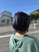 ビルダ バイ ブランカ(BILDA by BLANCA) レイヤーボブ×ネイビーカラー